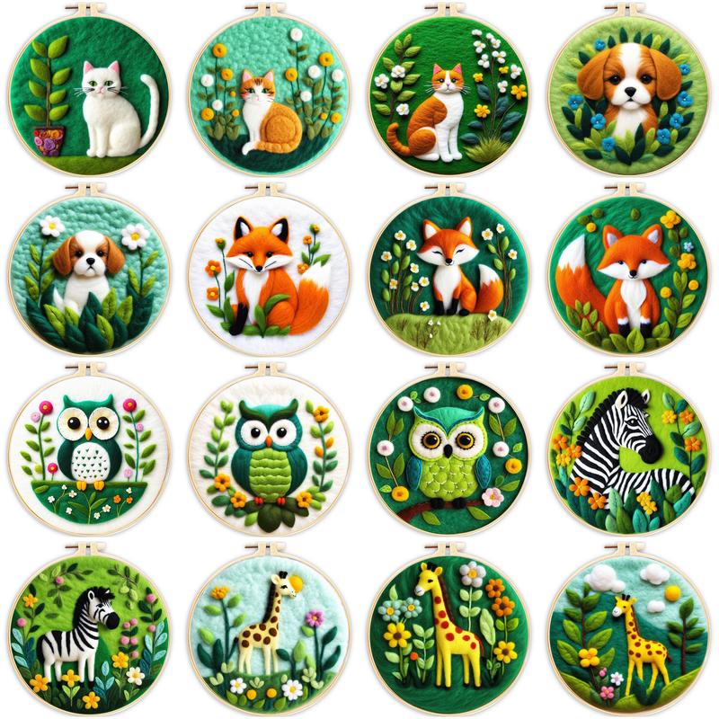 Embroidery Kit Starter - CHENISTORY DIY 양모 바늘 펠트 페인팅,