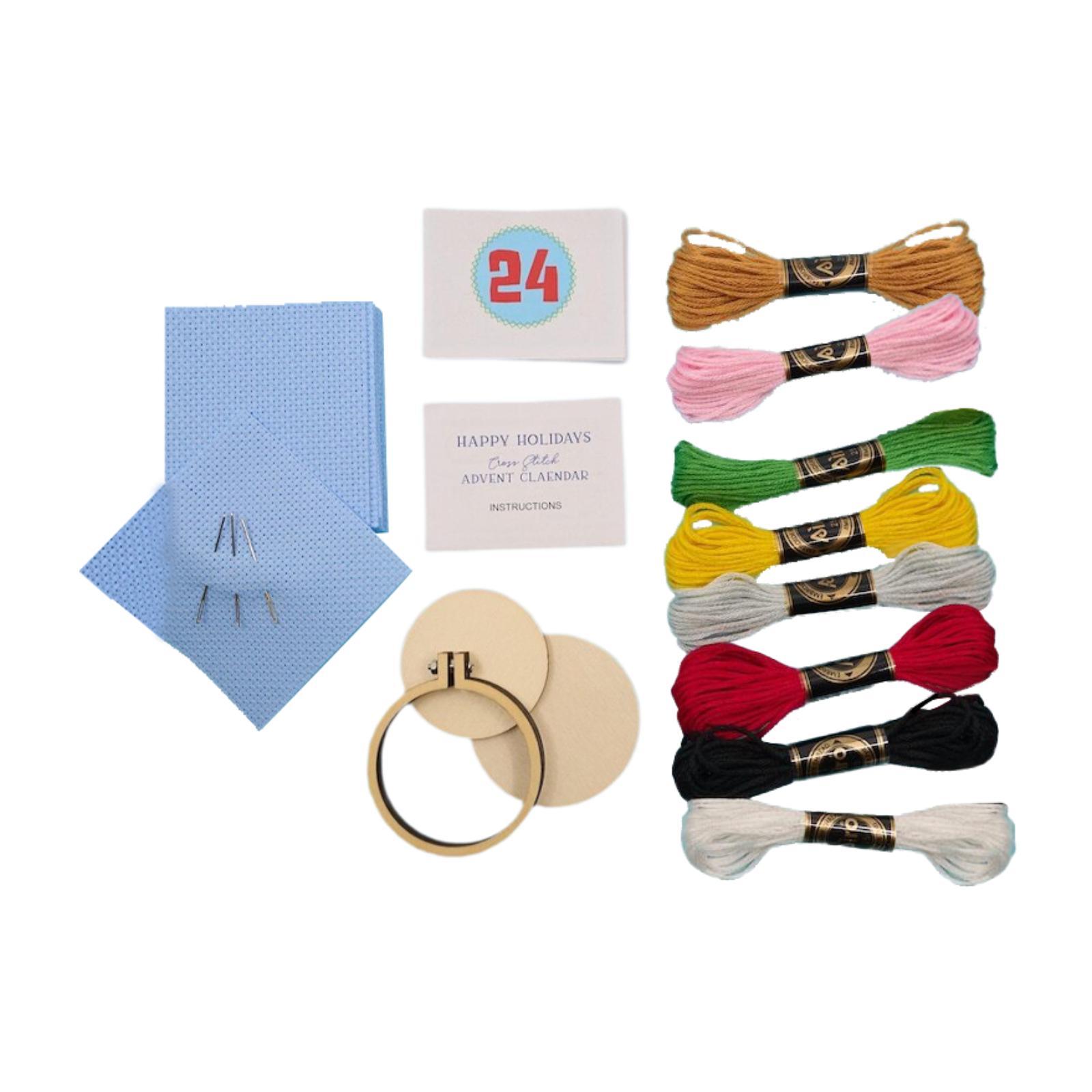 Embroidery Xmas Decorations - 크리스마스 어드벤트 캘린더, 크리스마스 자수 키트,
