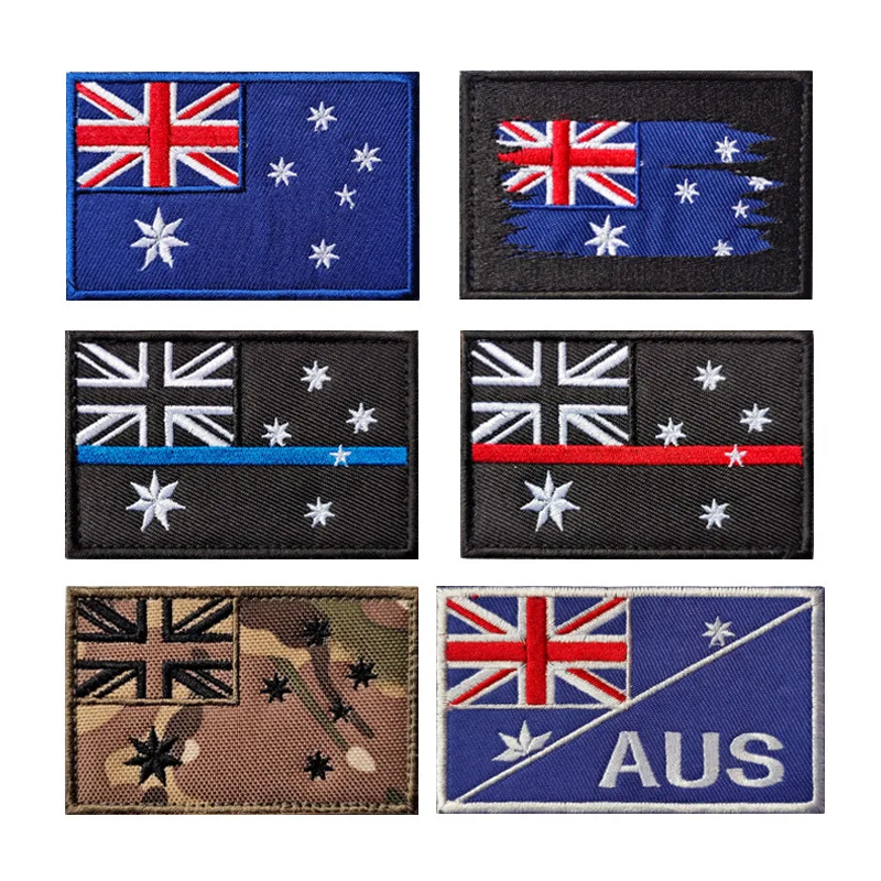 Embroidery Australia - 호주 국기 IR 반사 패치 Appliqued