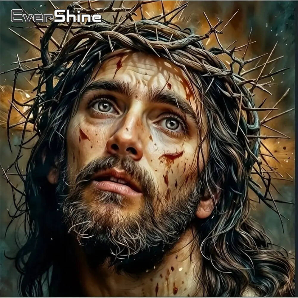 Embroidery Jesus - Evershine 다이아몬드 페인팅 개 동물 만화
