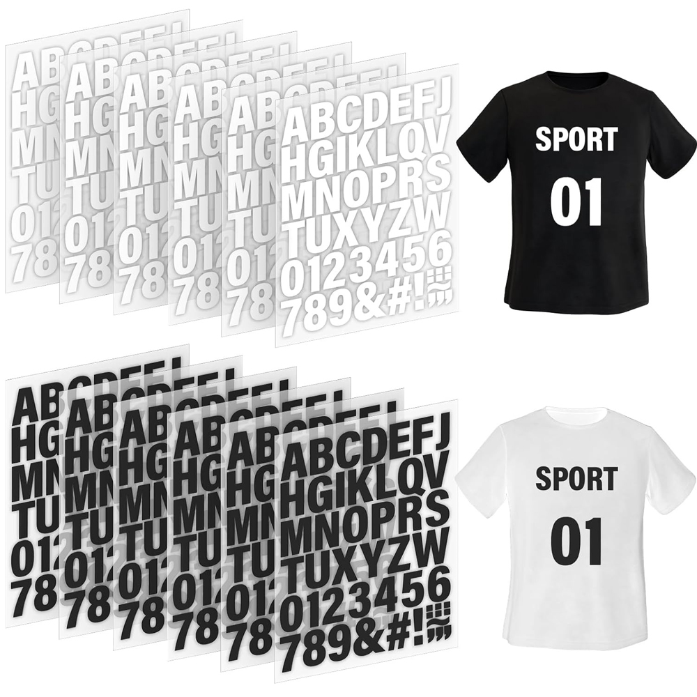 Embroidery Letter M - 4 시트 철 편지 열전달 비닐