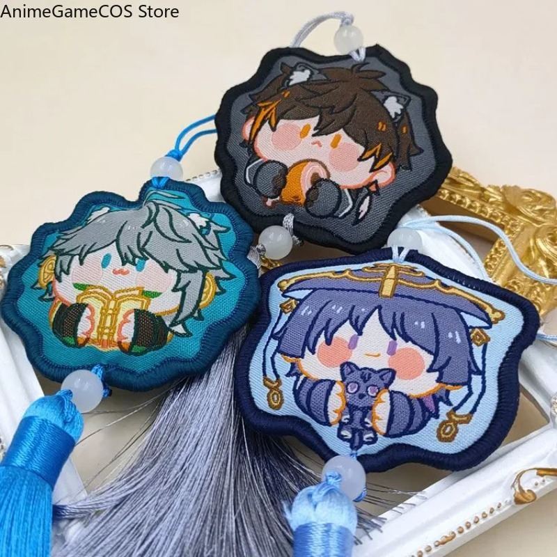 Embroidery Xmas Ornaments - 애니메이션 Genshin Impact Tartaglia Kazuha Xiao