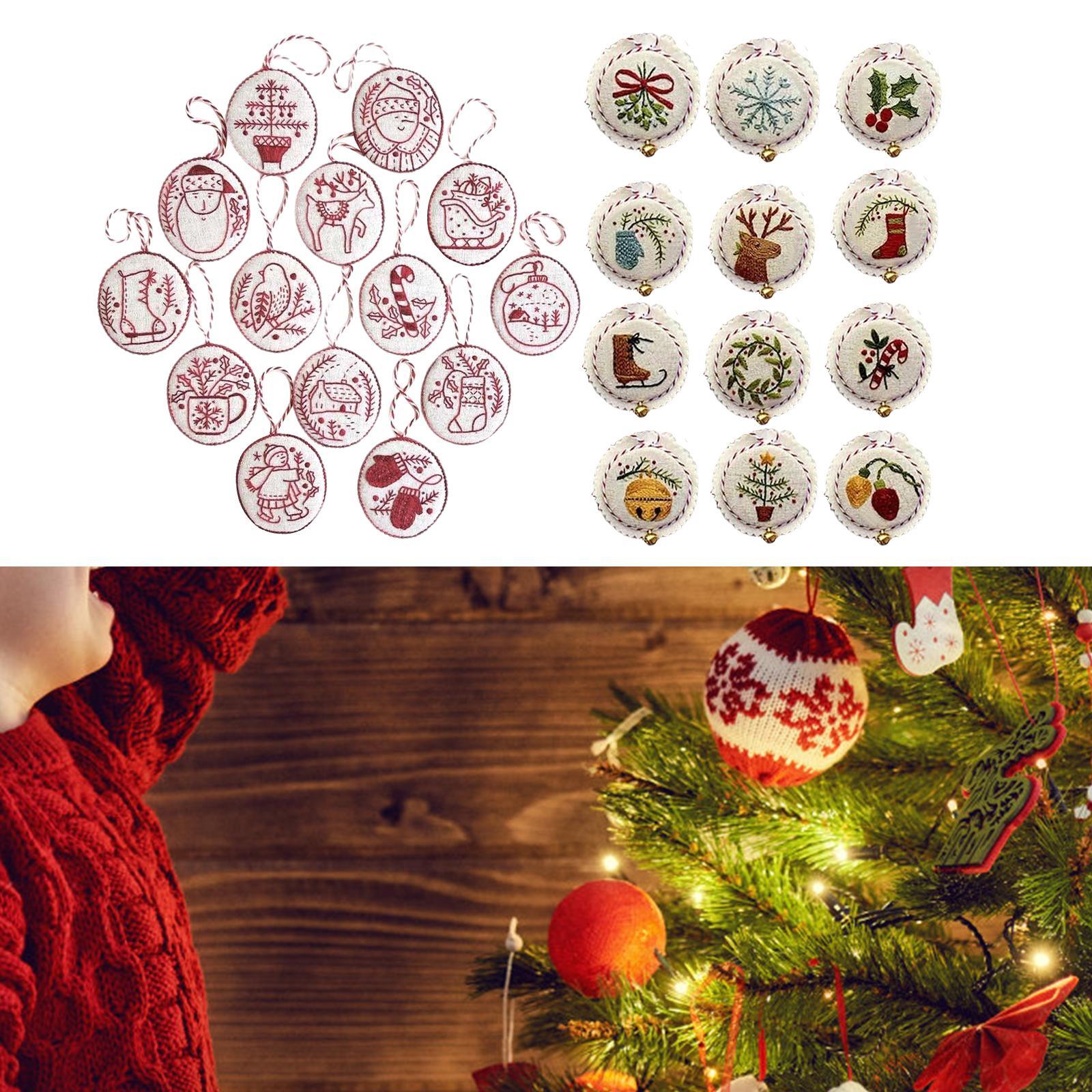 Embroidery Xmas Ornaments - 손자수 크리스마스 장식품 키트, 가정, 약혼식,