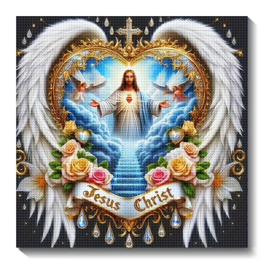 Embroidery Jesus - 5D DIY 다이아몬드 그림 초상화 예수
