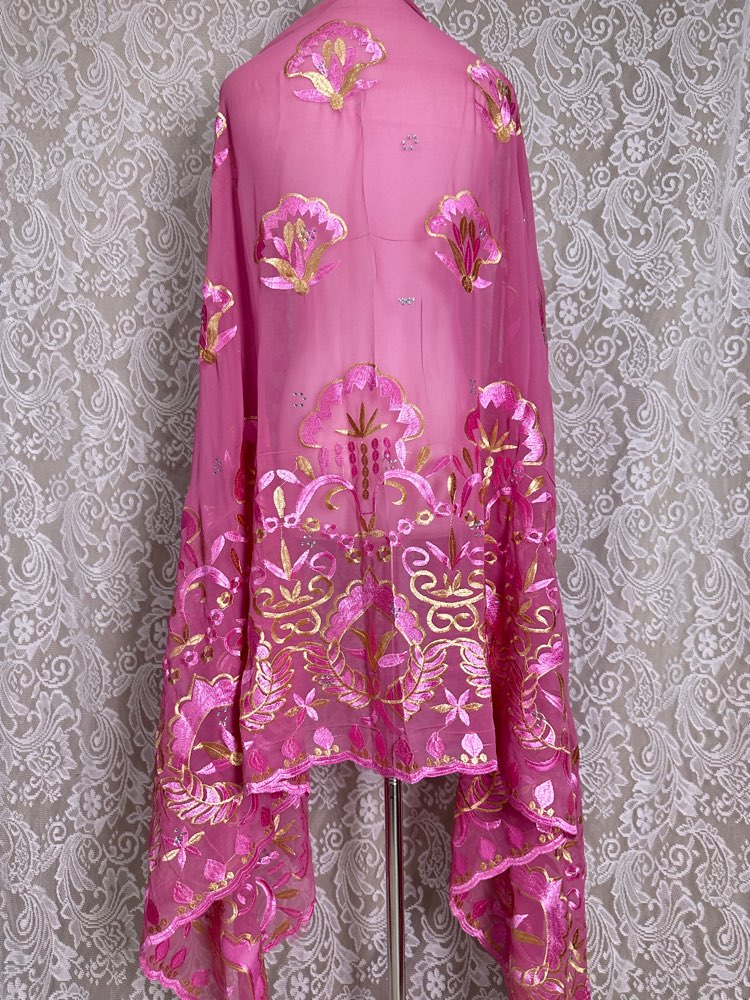 Embroidery Hijab - 아프리카 무슬림 히잡 스카프 도매 2mx1m