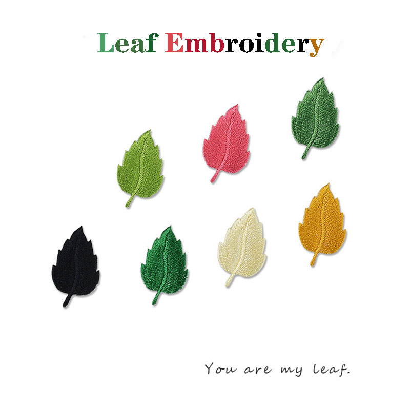 Embroidery Letter M - 잎 자수 패치 로파 termo접착 Bordados
