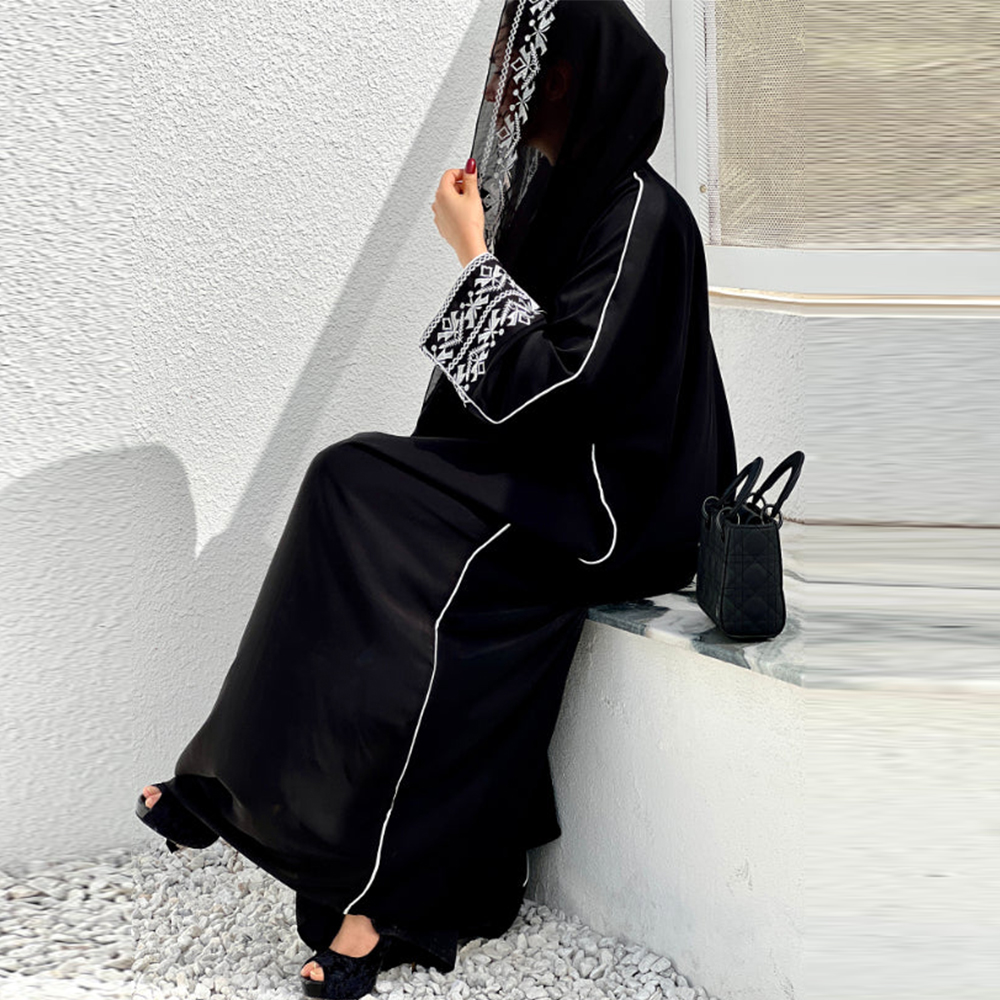 Embroidery Hijab - 패션 클래식 수 놓은 Abaya Hijab