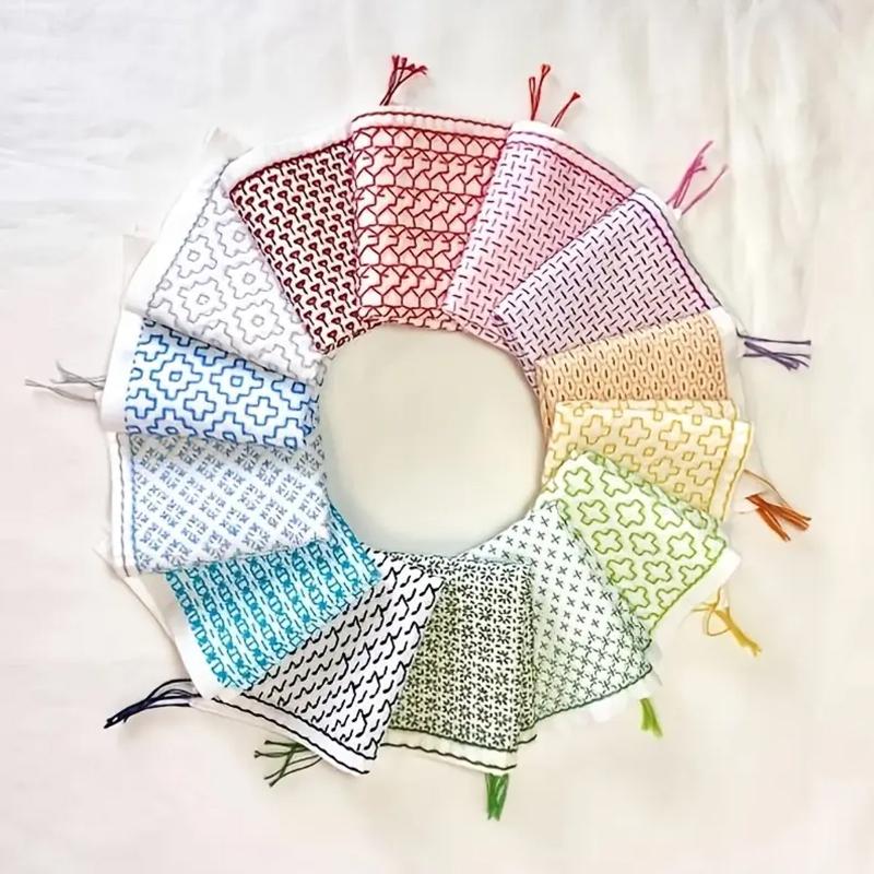 Embroidery Threads - 9/32개 실과 바늘 데님 원단 손자수