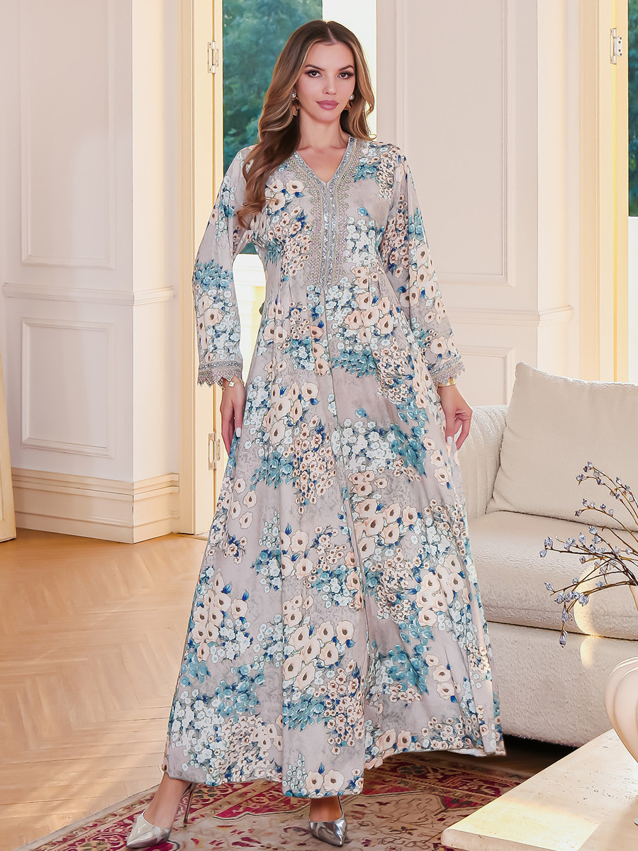 무슬림 여성 두바이 아바야 고급 자수 패치워크 프린트  - Embroidery Kebaya 리뷰 및 가격