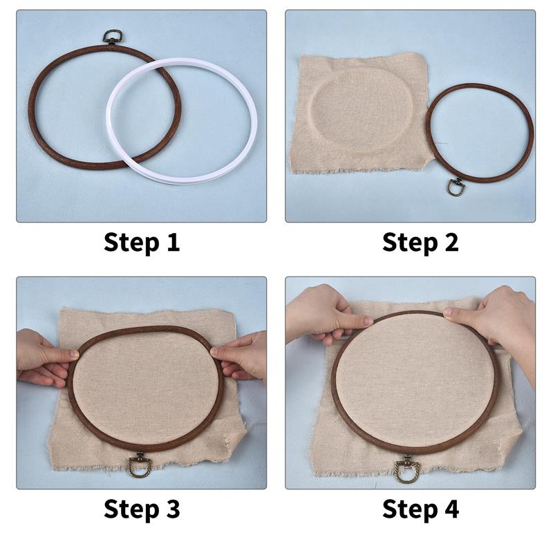 라운드 타원형 나무 색상 자수 후프 프레임 세트 DIY - Embroidery Zone 리뷰 및 가격