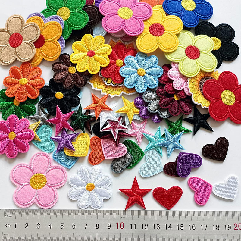 2-10개 꽃 모양 아이언 온 패치 귀여운 데이지 자수 - Embroidery Letter M 리뷰 및 가격