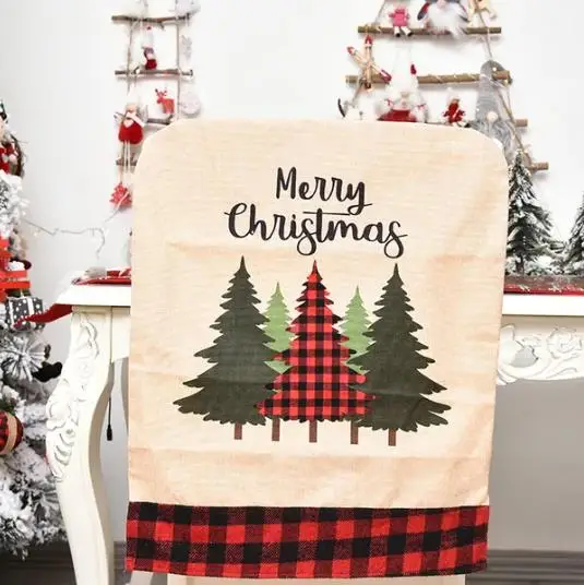 리넨 자수 크리스마스 의자 커버, 크리스마스 꽃 나무  - Embroidery Xmas Decorations 리뷰 및 가격