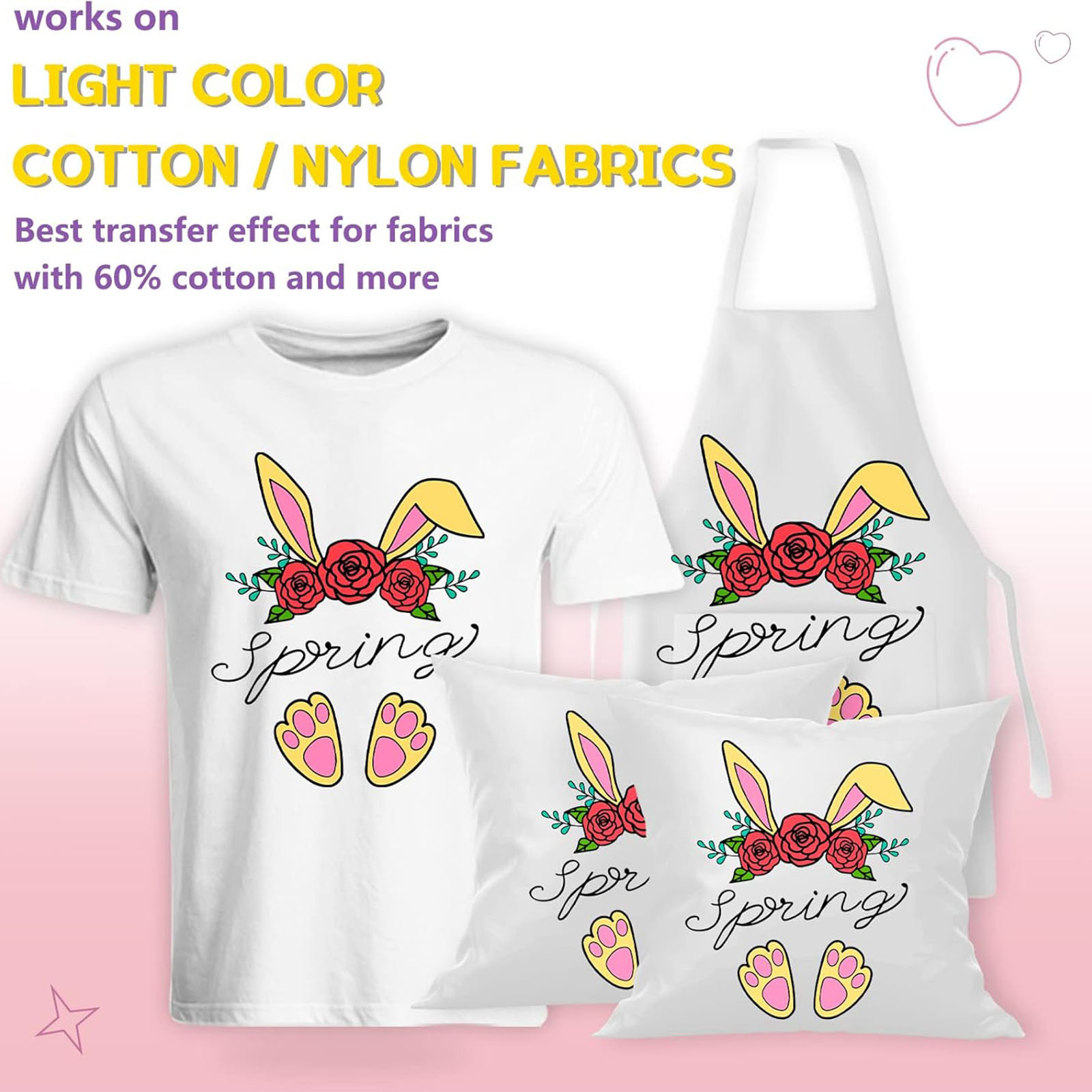 5매 A4 티셔츠용 열전사 용지 빛과 흰색 직물용 잉크 - Transfer Paper Carbon 리뷰 및 가격