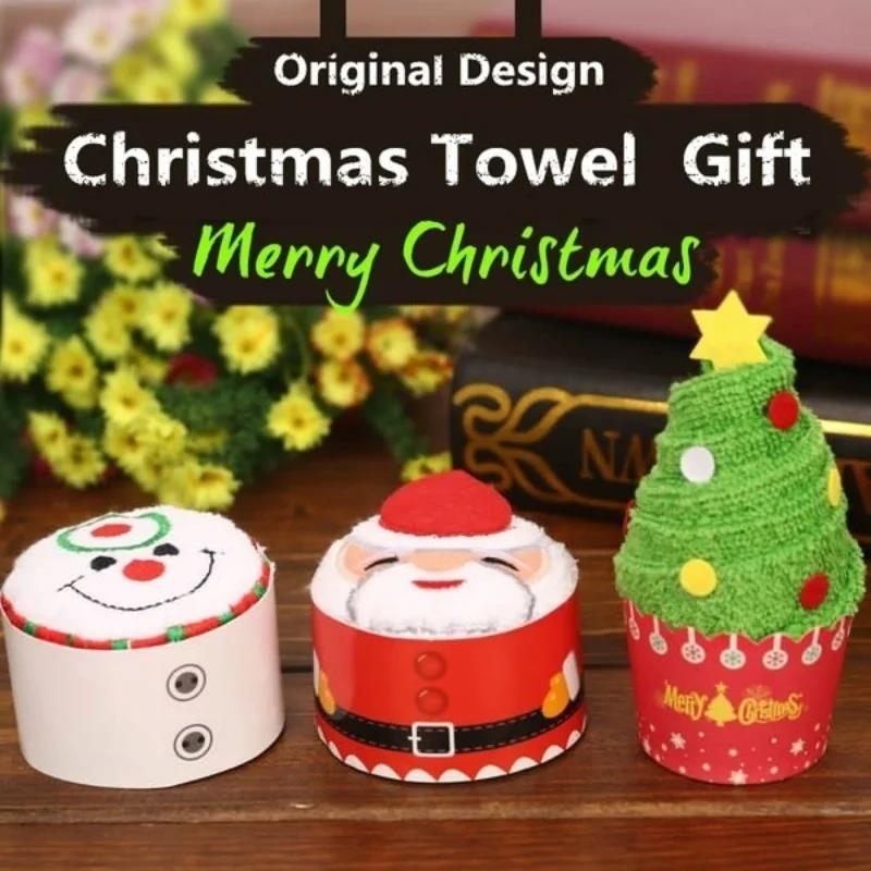 크리스마스 타월 30*30cm 귀여운 케이크 모양의 부 - Embroidery Xmas Decorations 리뷰 및 가격