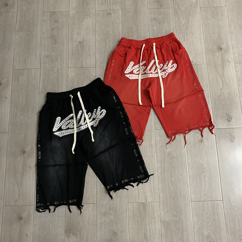 신상품 VALLEY 남성용 신축성 허리 캐주얼 반바지  - Embroidery Motif 리뷰 및 가격