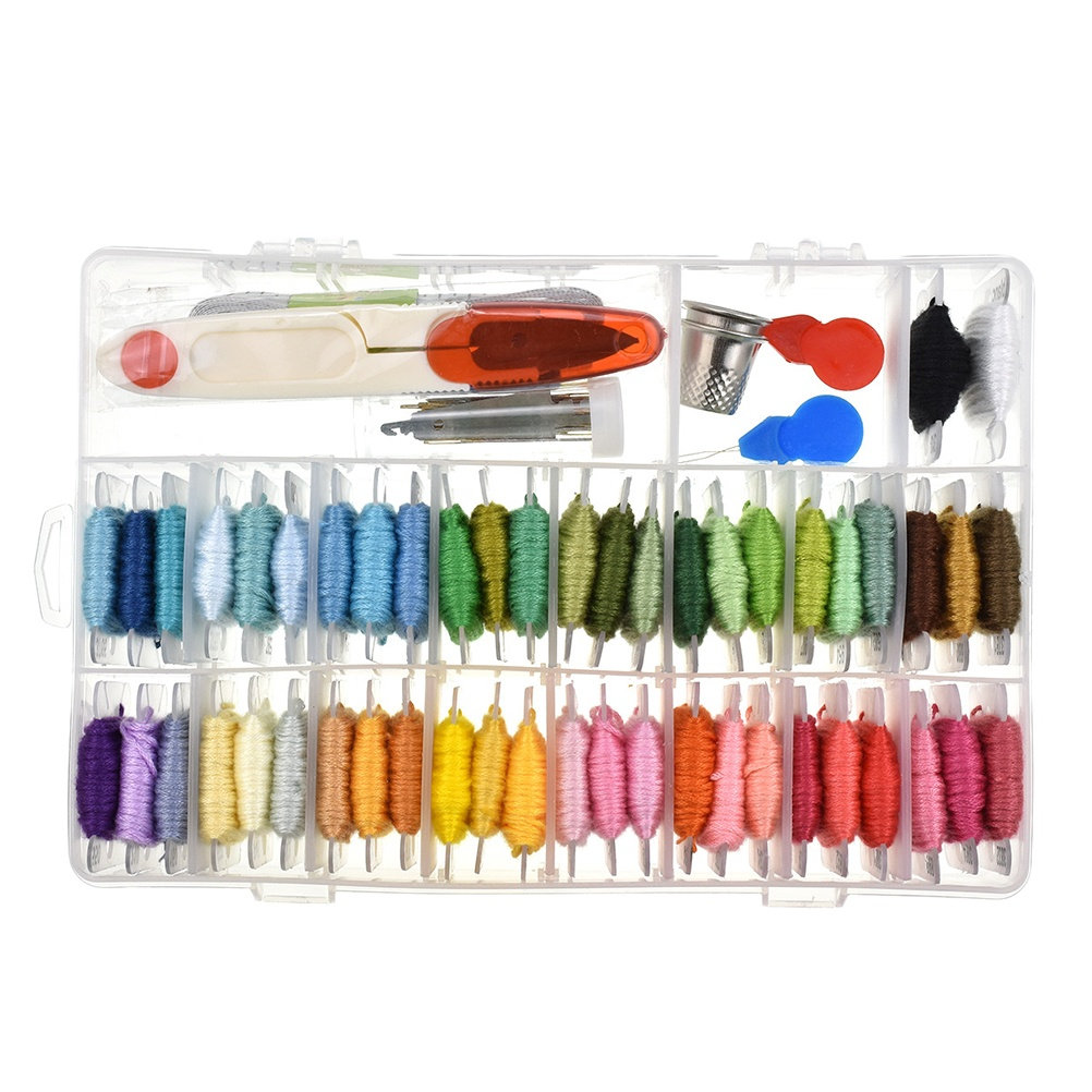 50가지 종류의 자수 키트 용품, 패턴이 포함된 초보자 - Embroidery Stitches 리뷰 및 가격