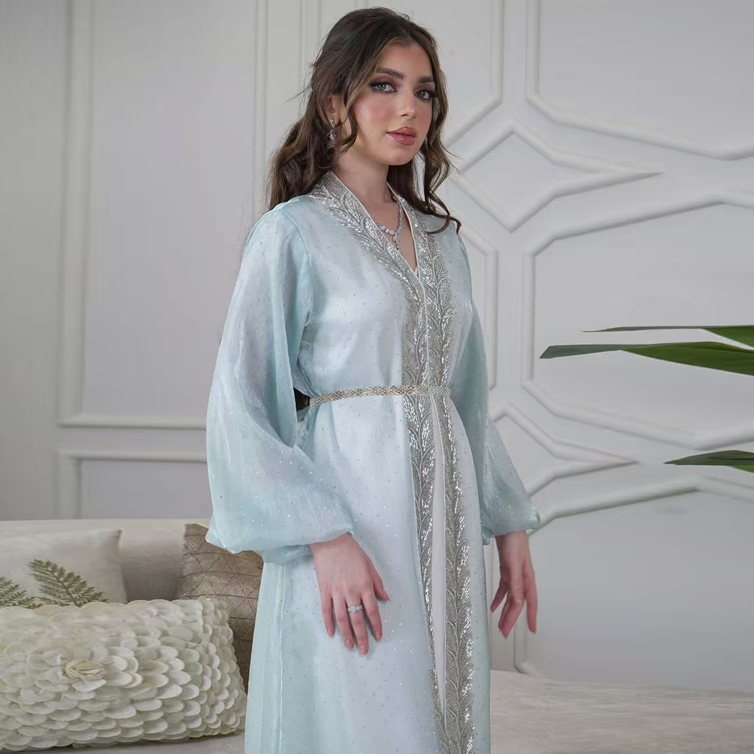 이드 무바라크 젤라바 기모노 가디건 두바이 새틴 드레스 - Embroidery Kebaya 리뷰 및 가격