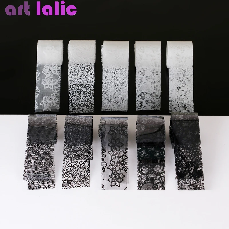 10롤 2.5*60cm 신상 블랙 화이트 레이스 전사지 - Transfer Paper Carbon 리뷰 및 가격