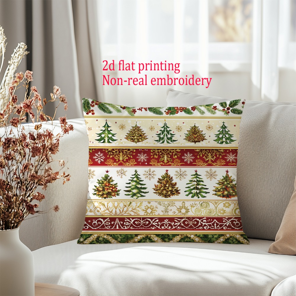 2개, 2D 평면 메리 크리스마스 프린트 쿠션 커버,  - Embroidery Xmas Decorations 리뷰 및 가격