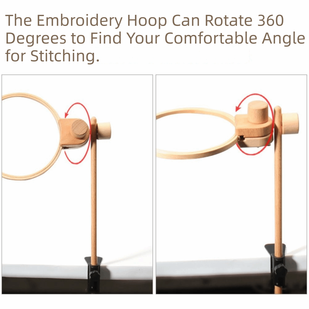 너도밤나무 자수 프레임 랩 스탠드 360도 회전 조절  - Embroidery Zone 리뷰 및 가격