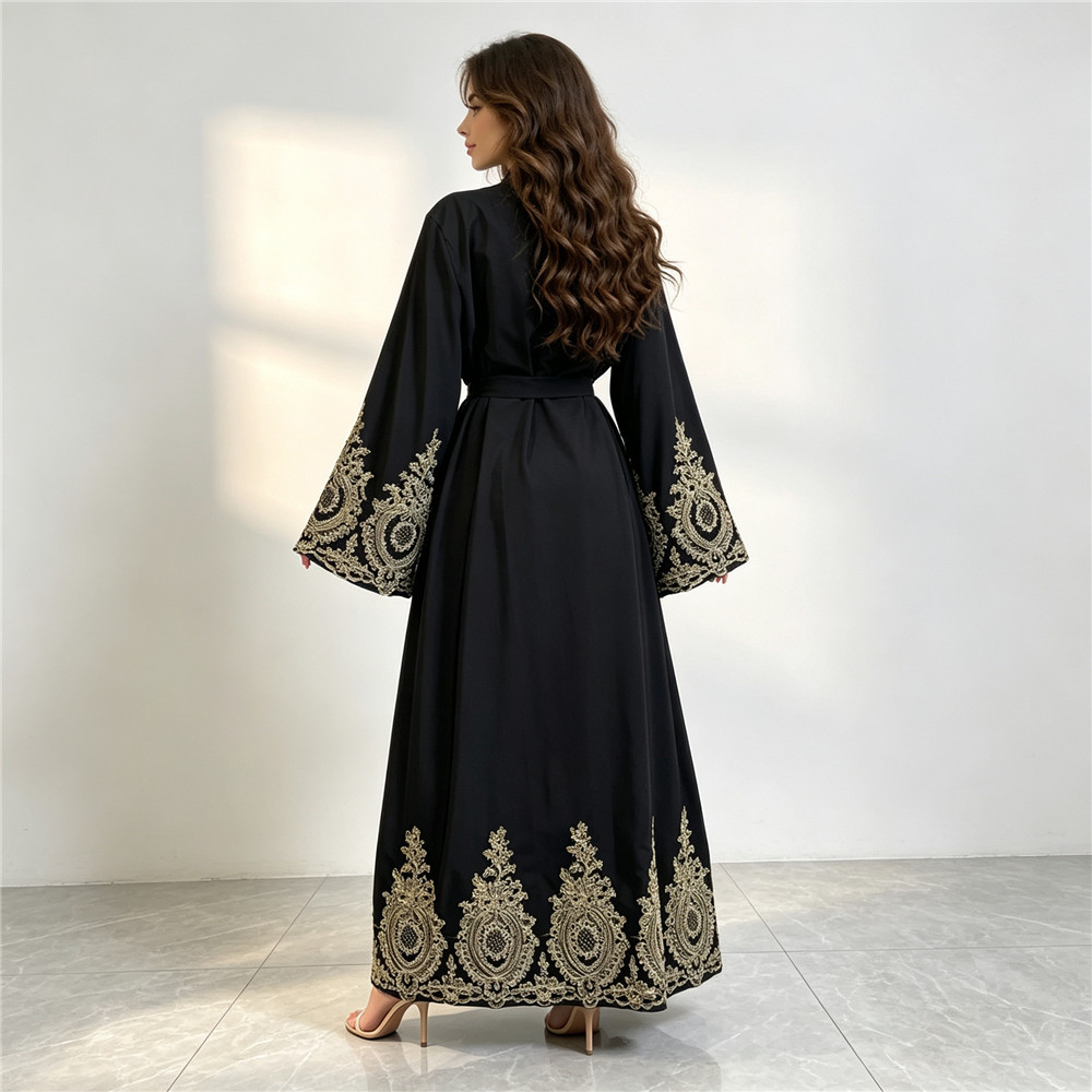 새로운 아바야 두바이 럭셔리 키모노 가디건 카프탄 라마 - Embroidery Kebaya 리뷰 및 가격