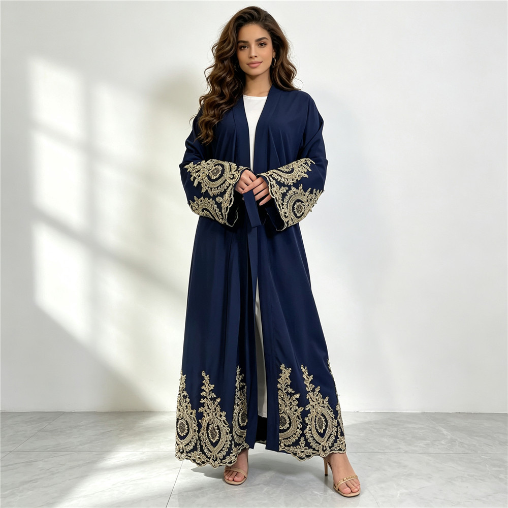 새로운 아바야 두바이 럭셔리 키모노 가디건 카프탄 라마 - Embroidery Kebaya 리뷰 및 가격