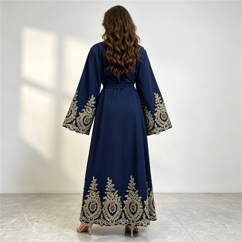 새로운 아바야 두바이 럭셔리 키모노 가디건 카프탄 라마 - Embroidery Kebaya 리뷰 및 가격