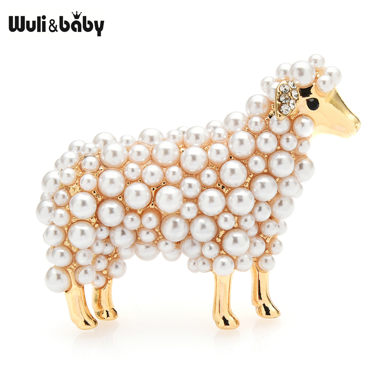 Wuli & baby 여성용 2 색 진주 양 브로치 u - Embroidery Australia 리뷰 및 가격