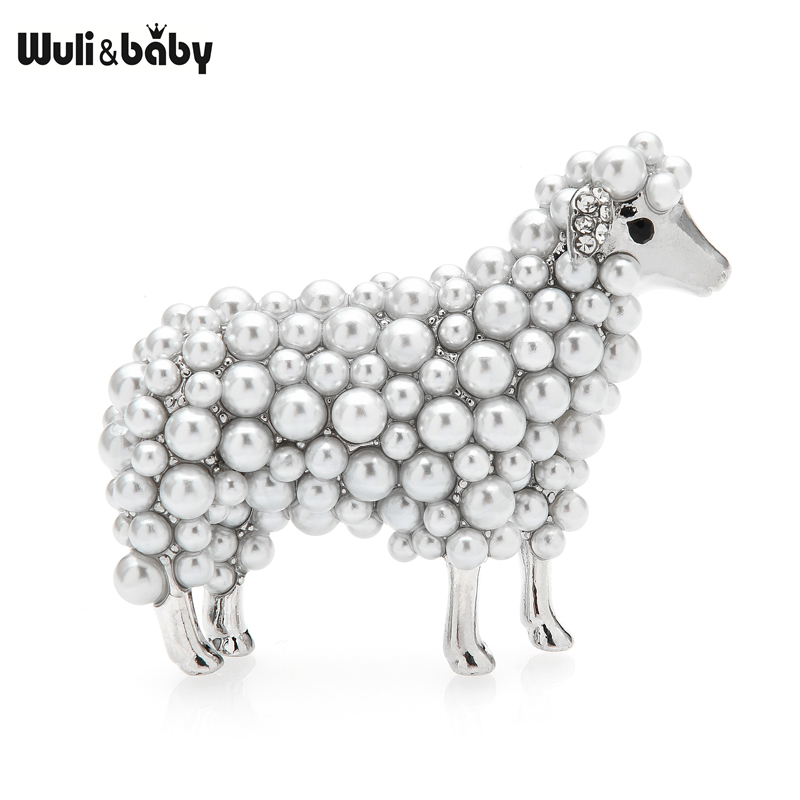 Wuli & baby 여성용 2 색 진주 양 브로치 u - Embroidery Australia 리뷰 및 가격