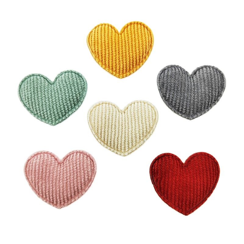100 개/몫 3.5*3CM 패딩 하트 Applique - Embroidery Letter M 리뷰 및 가격