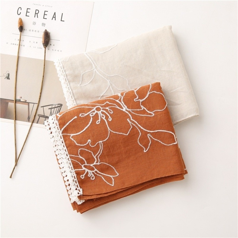 다용도 우아한 히잡 스카프 얇은 꽃 자수 자외선 차단  - Embroidery Hijab 리뷰 및 가격