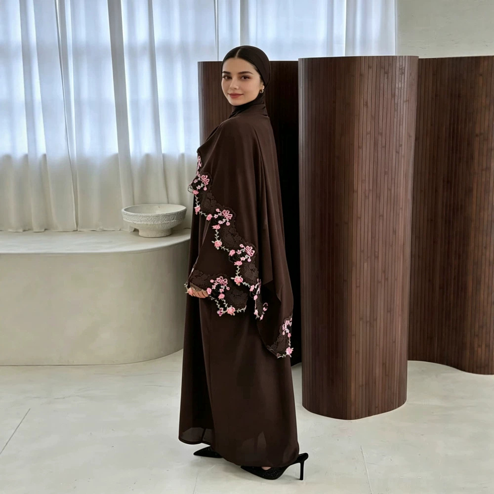 이드 드레스 여성 무슬림 아바야 파티 드레스 자수 베스 - Embroidery Hijab 리뷰 및 가격