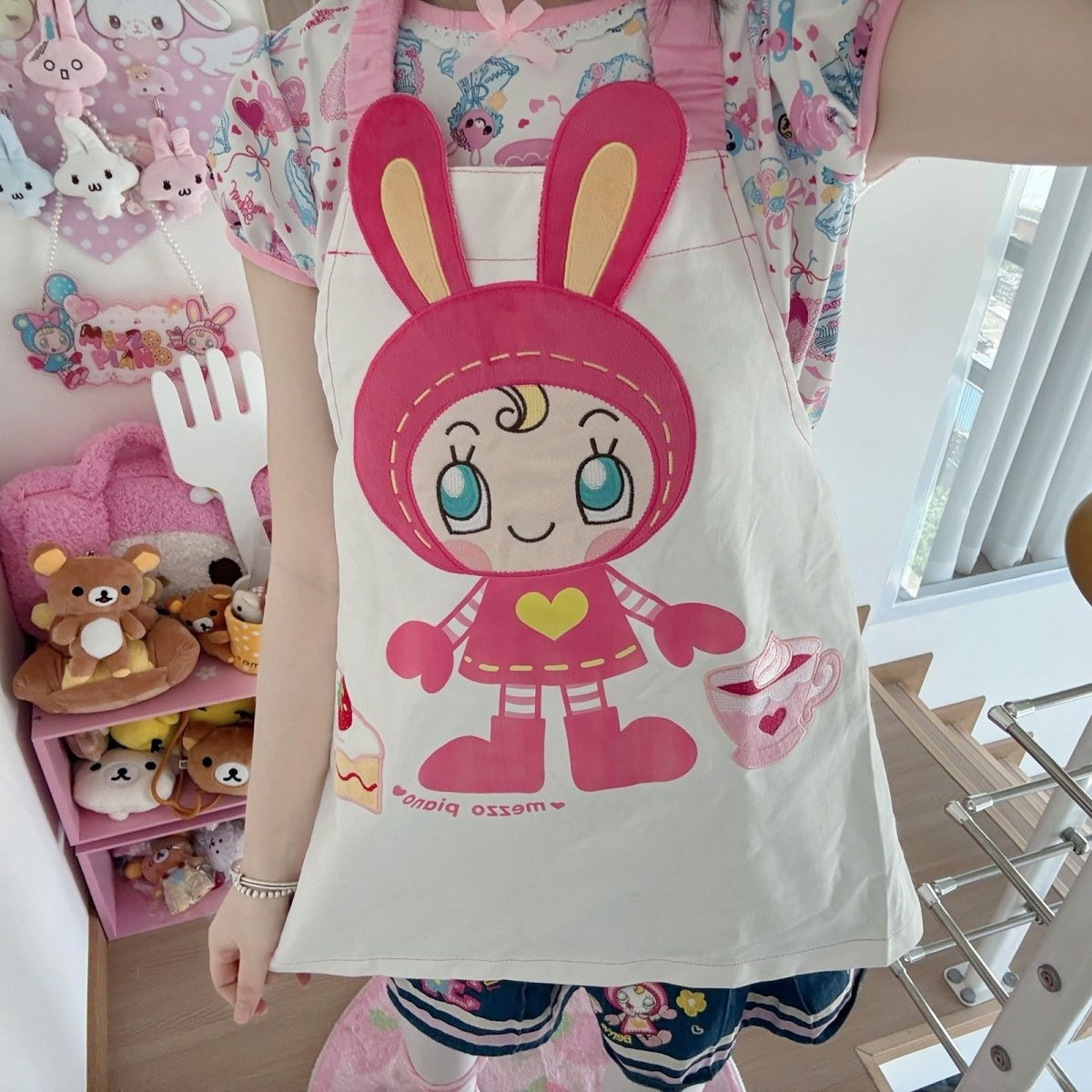 여름 신작 만화 Mp 자수 조지후쿠 올 매치 스위트 걸 - Embroidery Apron 리뷰 및 가격