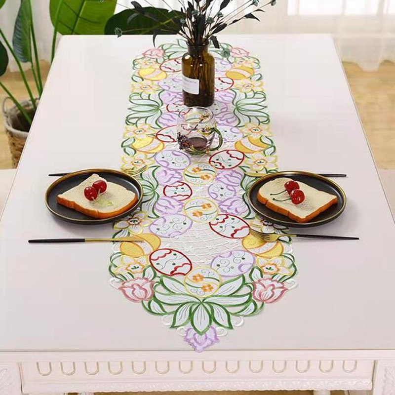 유럽 ​​우아한 중공 부활절 달걀 아트 자수 침대 테이 - Embroidery Egg 리뷰 및 가격