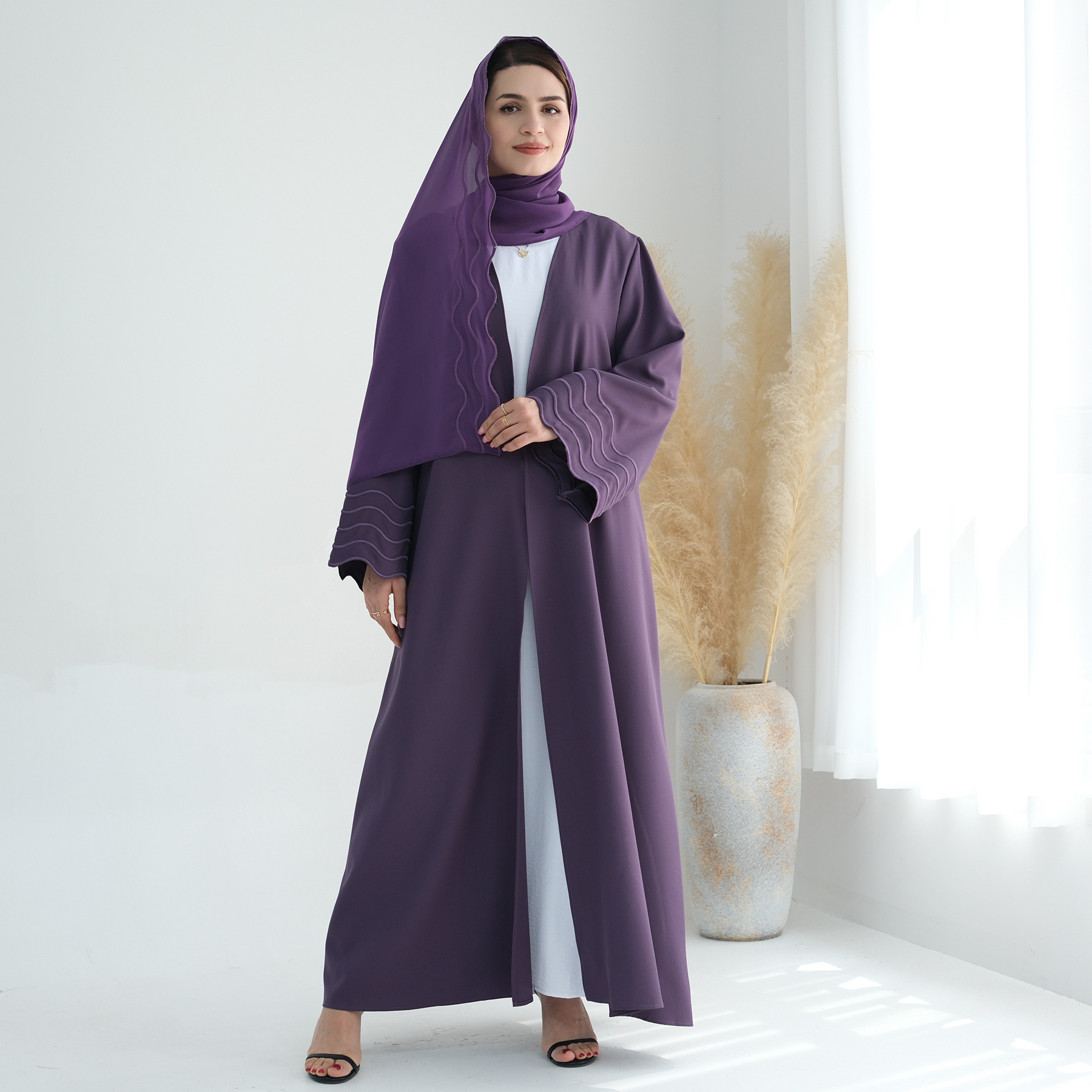이드 자수 무슬림 여성 히잡 드레스 로브 두바이 아바야 - Embroidery Hijab 리뷰 및 가격