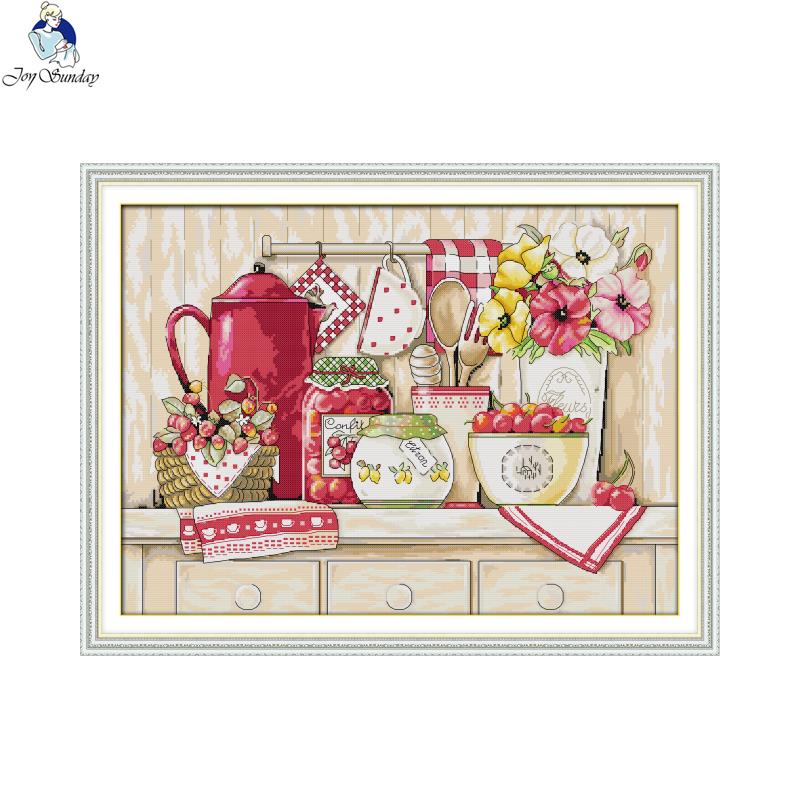 아늑한 부엌 계산 및 스탬프 크로스 스티치 키트 11C - Embroidery Kitchen 리뷰 및 가격