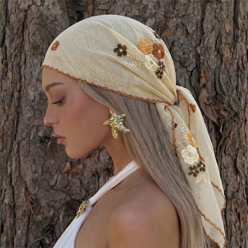 럭셔리 시스루 메쉬 숄 플로럴 자수 헤드 스카프 여성  - Embroidery Hijab 리뷰 및 가격