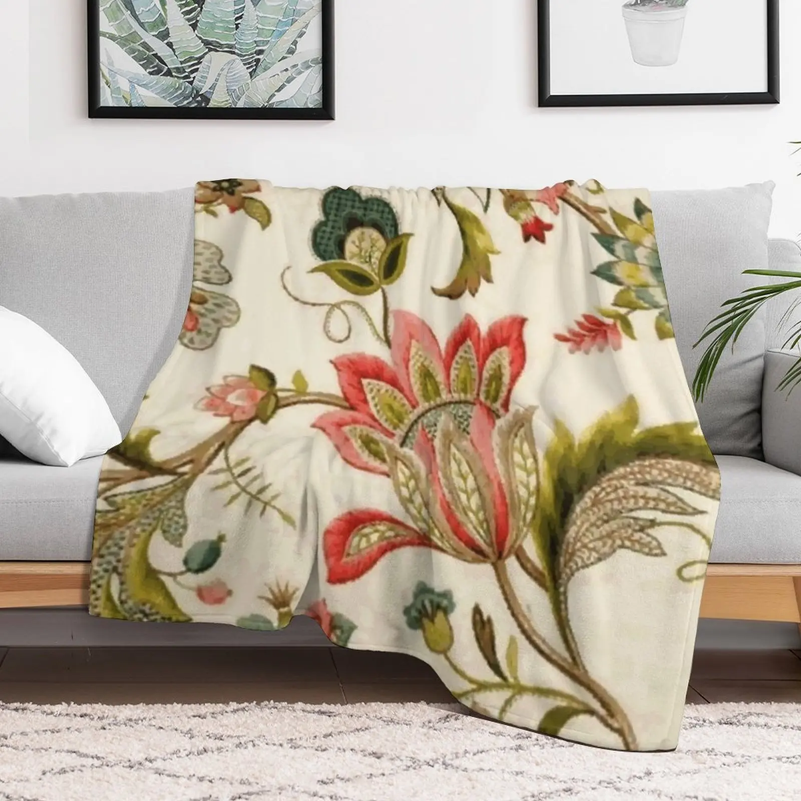 제이콥스풍 꽃무늬 크루엘 자수 패턴 디지털 아트 벡터  - Embroidery Vector 리뷰 및 가격