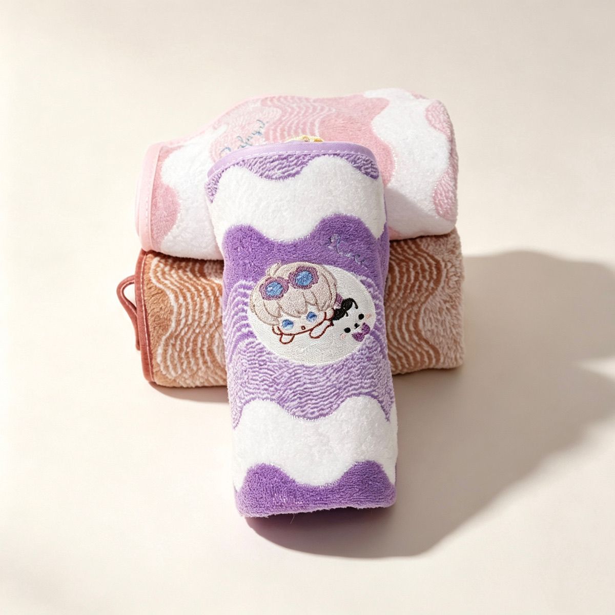 애니메이션 러브 앤 딥스페이스 코랄 플리스 핸드 타월  - Embroidery Threads 리뷰 및 가격