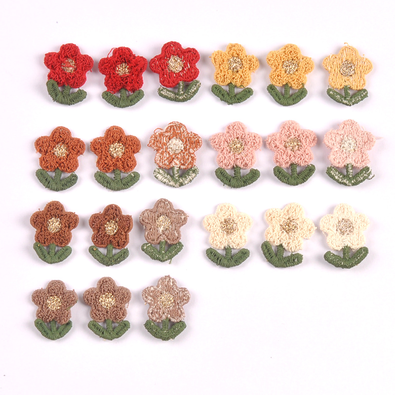10pcs 22x18mm 비접착성 만화 작은 꽃 패치  - Embroidery Letter M 리뷰 및 가격