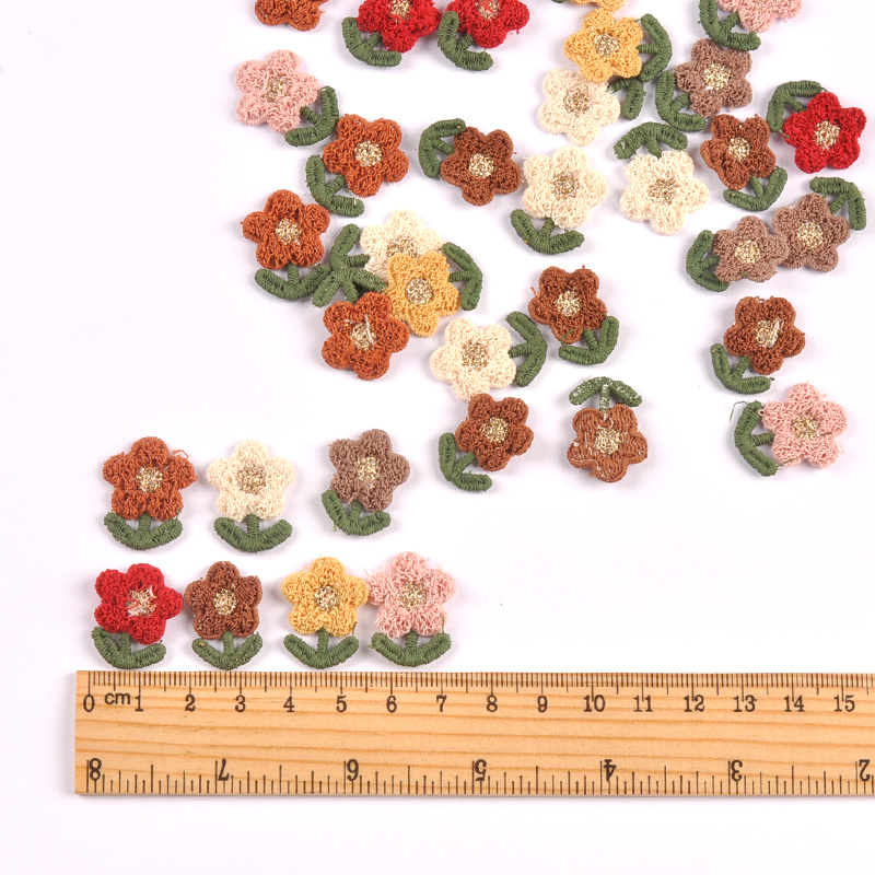 10pcs 22x18mm 비접착성 만화 작은 꽃 패치  - Embroidery Letter M 리뷰 및 가격