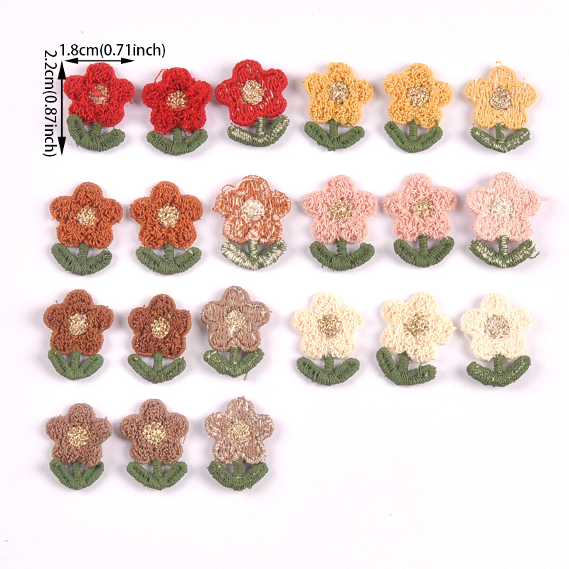 10pcs 22x18mm 비접착성 만화 작은 꽃 패치  - Embroidery Letter M 리뷰 및 가격