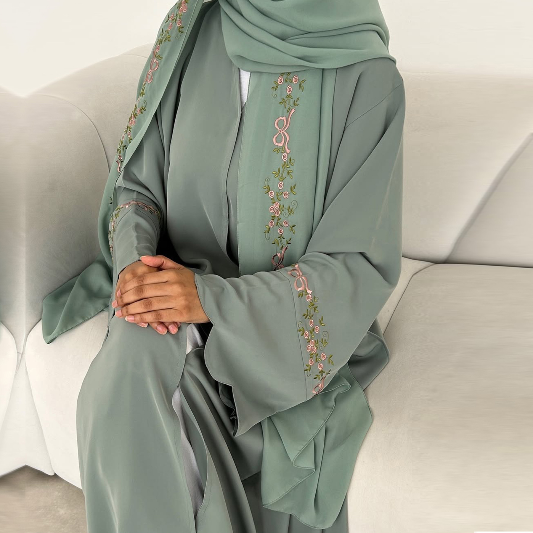 두바이 아바야 제조업체 이슬람 의류 아바야 여성 드레스 - Embroidery Hijab 리뷰 및 가격
