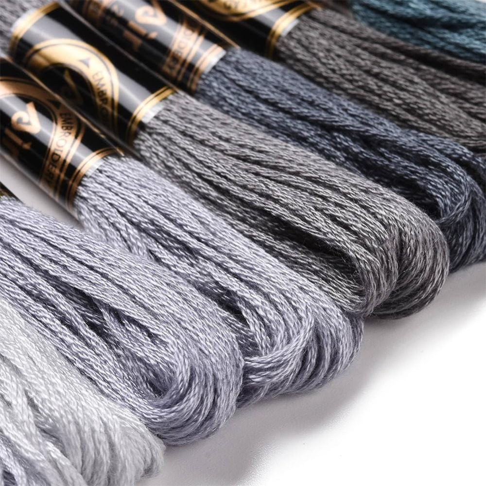 8 Skeins 70 야드 회색 우정 팔찌 문자열 자수 - Embroidery Thread 리뷰 및 가격