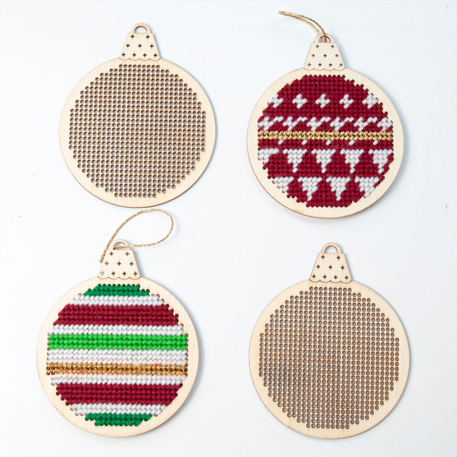 12Pcs 크리스마스 크로스 스티치 구멍 조각 나무 펜 - Embroidery Xmas Decorations 리뷰 및 가격