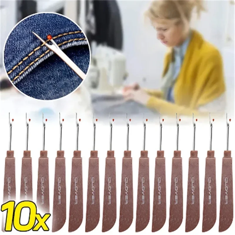 1/10Pcs 강철 스레드 커터 나무 플라스틱 손잡이  - Embroidery Removal Tool 리뷰 및 가격