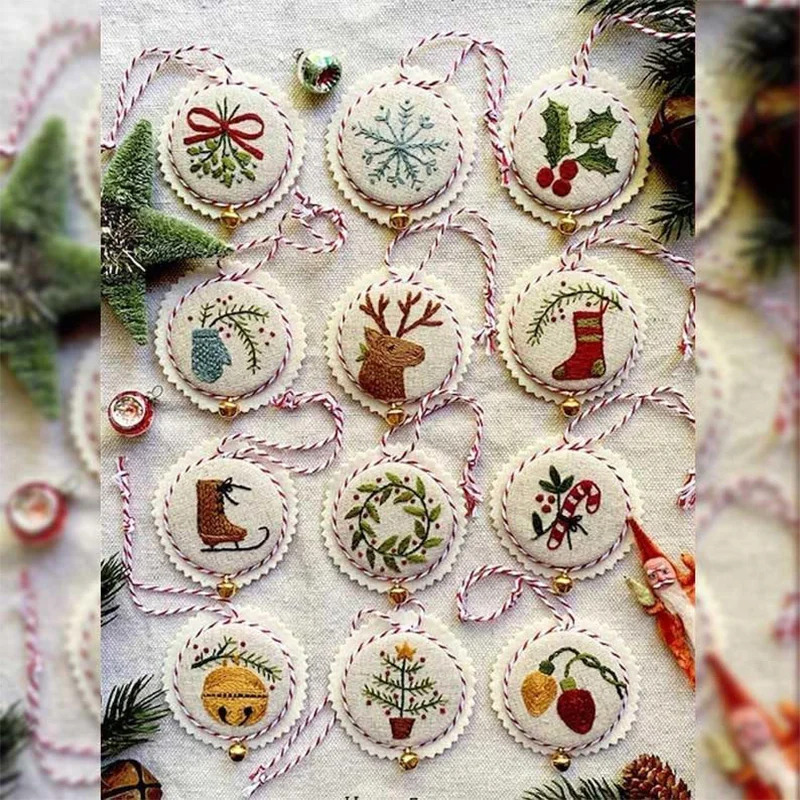 크리스마스 자수 키트 DIY 수공예 장식품 크로스 스티 - Embroidery Xmas Ornaments 리뷰 및 가격