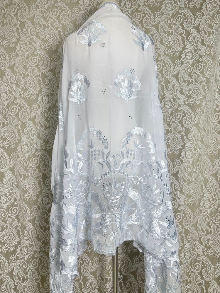 아프리카 무슬림 히잡 스카프 도매 2mx1m 전통 꽃무 - Embroidery Hijab 리뷰 및 가격