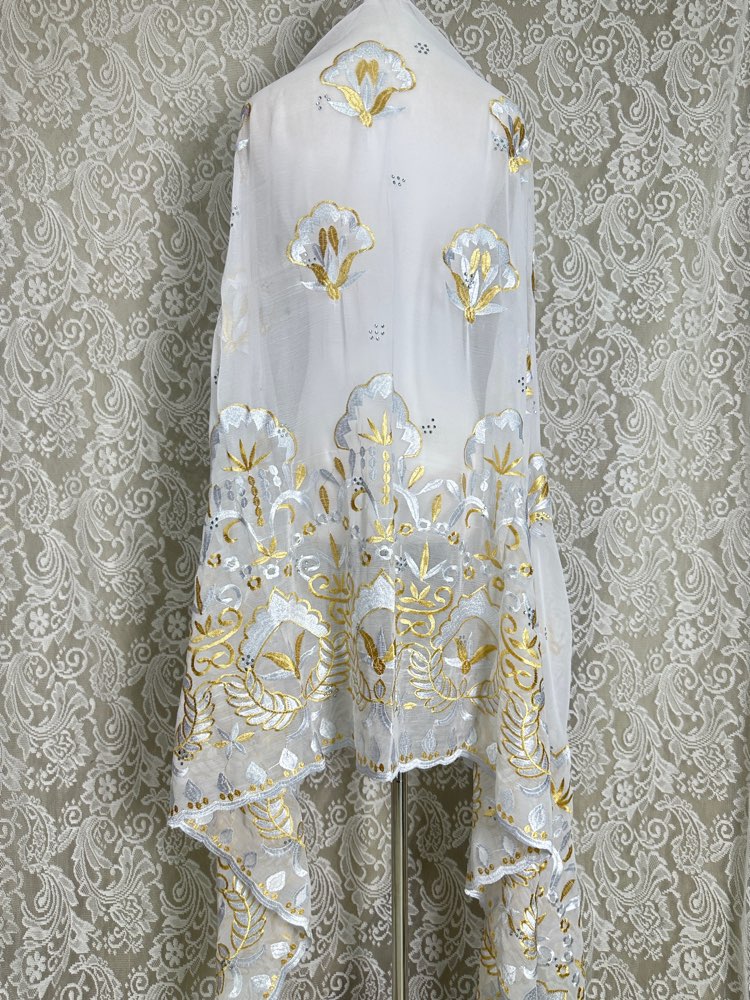 아프리카 무슬림 히잡 스카프 도매 2mx1m 전통 꽃무 - Embroidery Hijab 리뷰 및 가격
