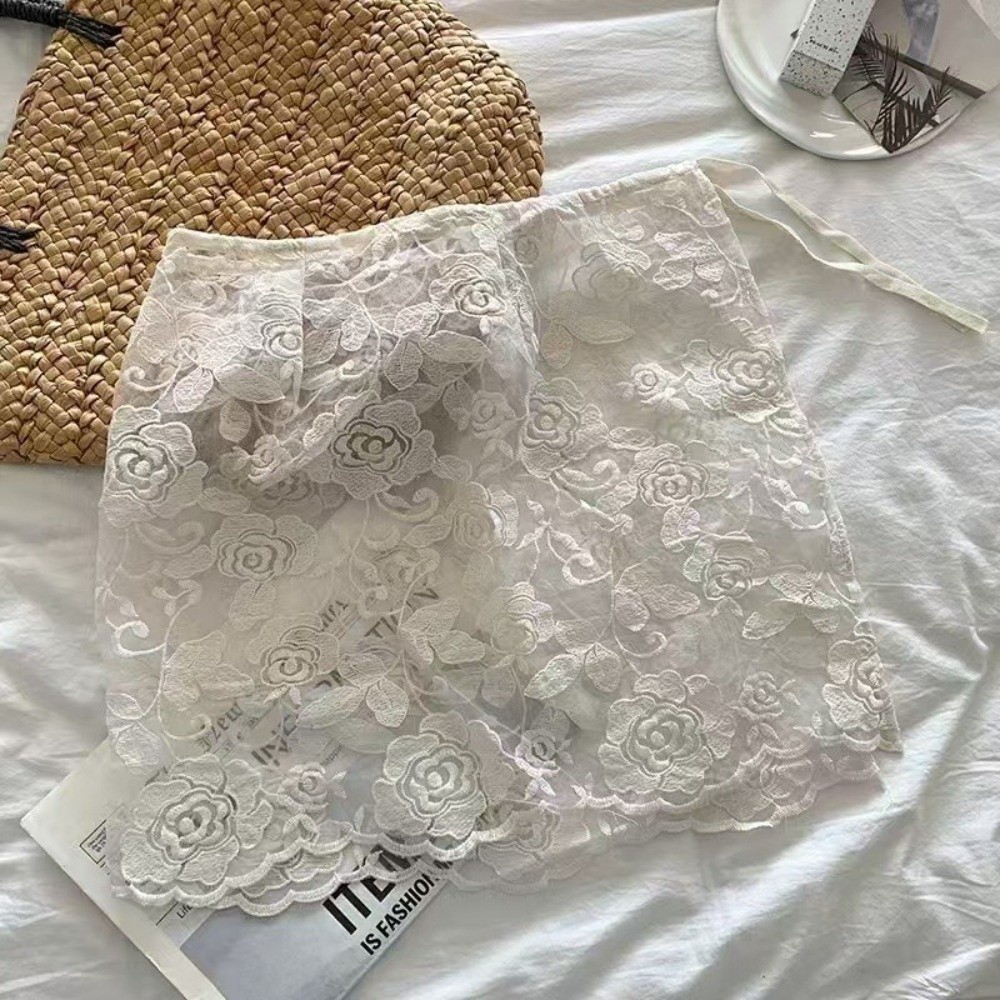 청바지 레이스 장식 퍼트 커튼 시스루 슬림핏 자수 플라 - Embroidery Apron 리뷰 및 가격